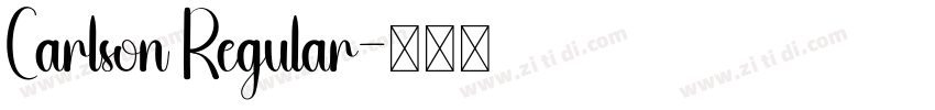 Carlson Regular字体转换